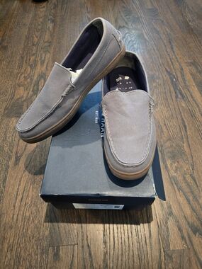 Cole Haan Men’s Gray Canvas Slip-On Loafers